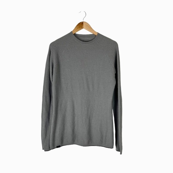 Patagonia Reversible Lightweight Knit Sweater Gray Textured Mens S/M Crewneck0 - Picture 1 of 5